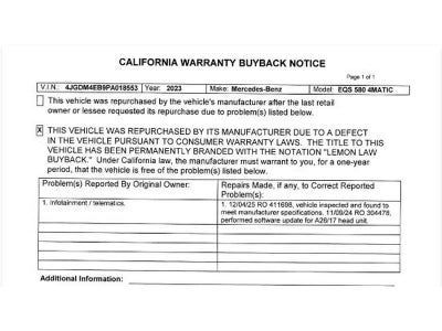 2023 Mercedes-Benz EQS 580 4MATIC®