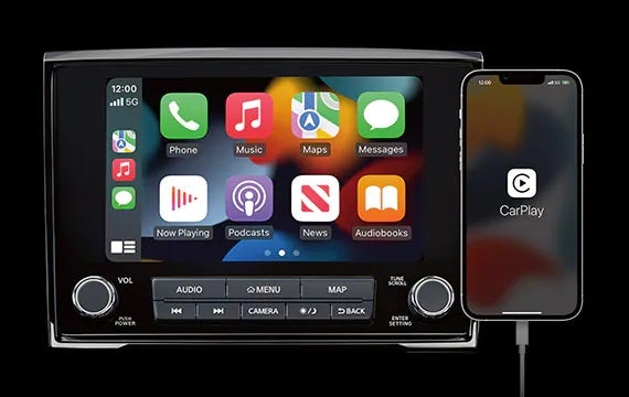 Stay connected with a standard 8" touch-screen display 2023 Nissan Titan | Merchant Nissan in Troy AL
